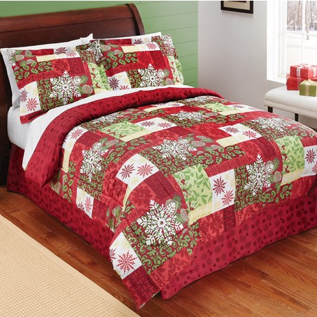Winterberry Patchwork Comforter Set With Bedskirt Collections Etc