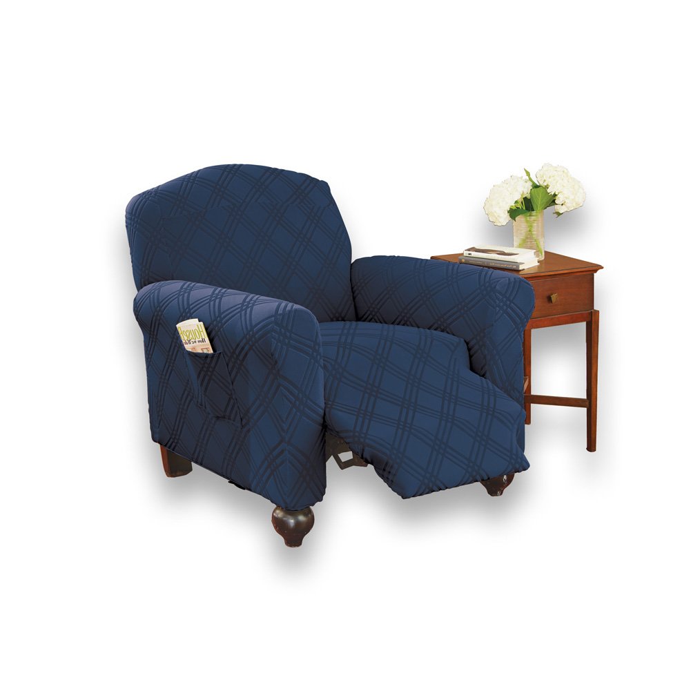 Double Diamond Form Fit Stretch Furniture Slipcover - Picture 16 of 21