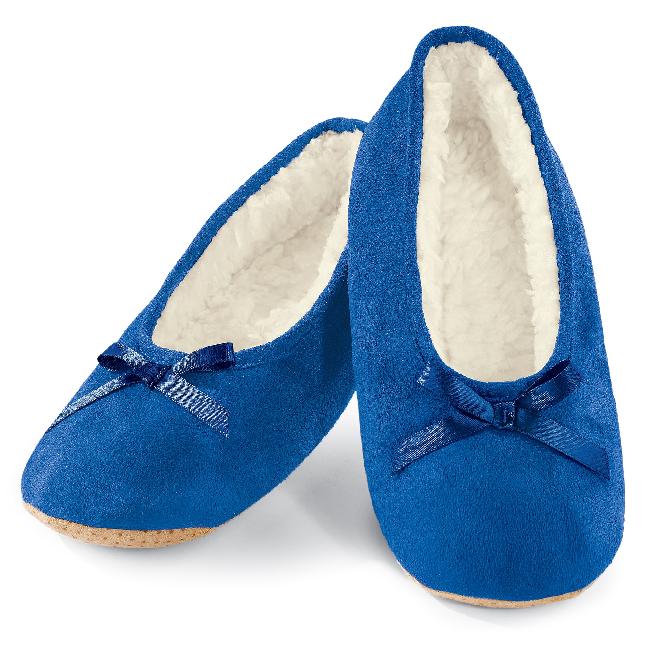 Pantofole ballerine comode in finta pelle scamosciata - Foto 12 di 15