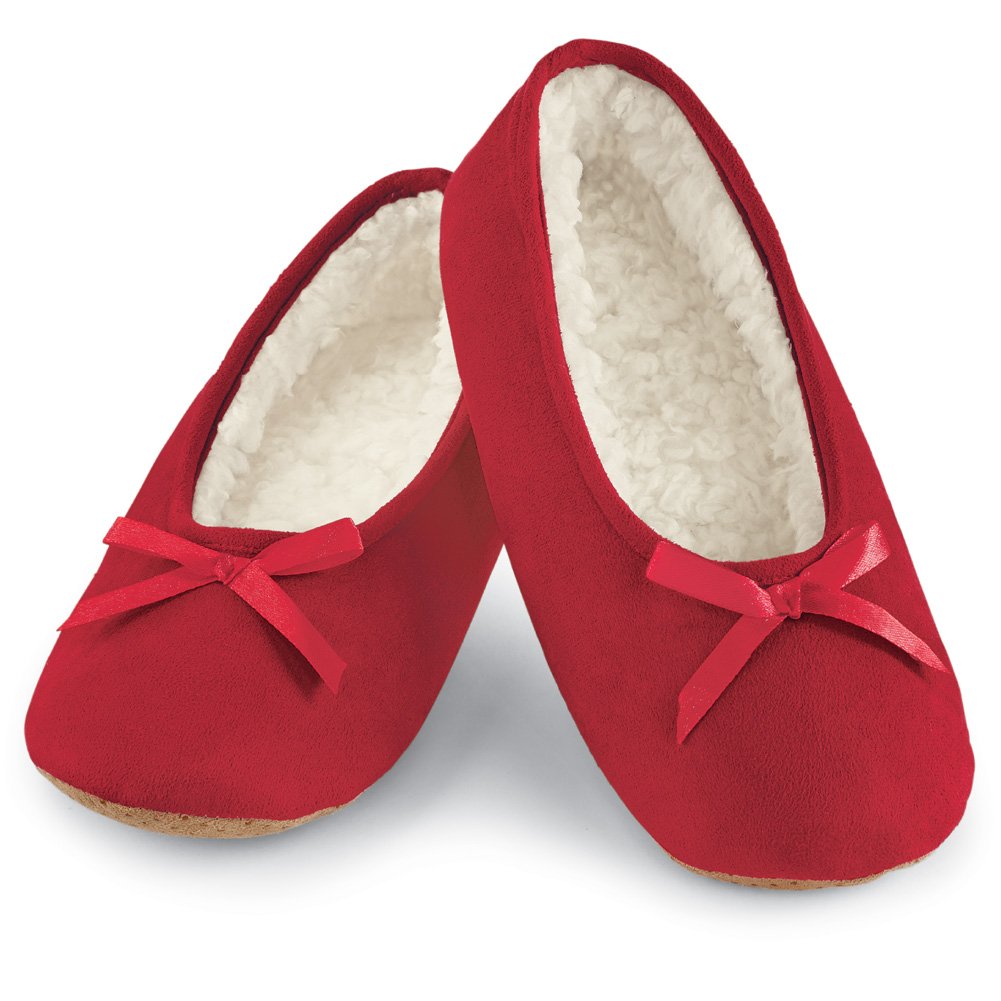 Pantofole ballerine comode in finta pelle scamosciata - Foto 10 di 15