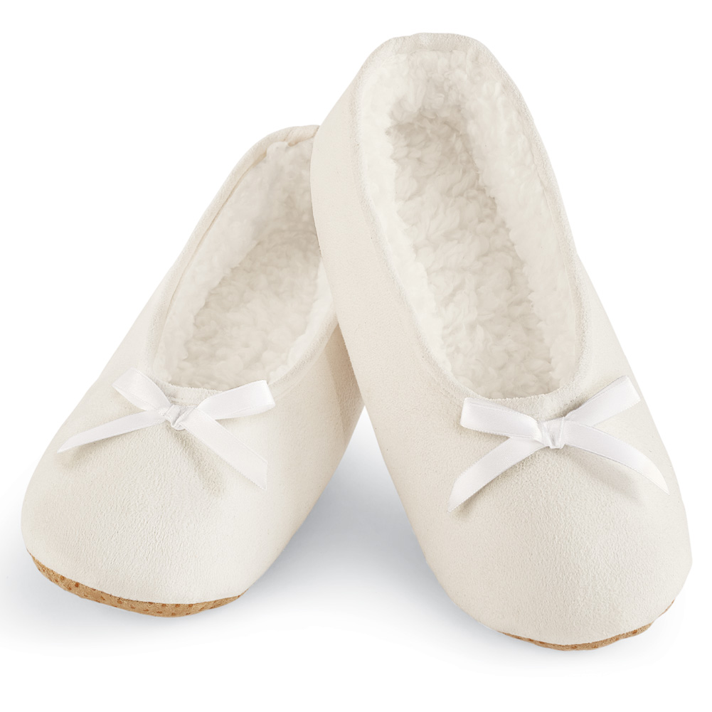 Pantofole ballerine comode in finta pelle scamosciata - Foto 14 di 15