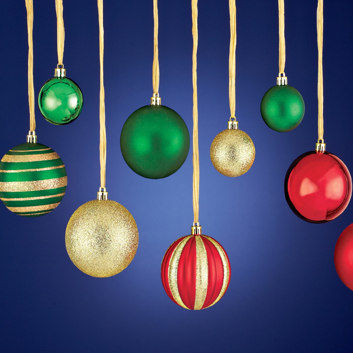 Multicolored Shatterproof Christmas Ornaments Set Collections Etc.