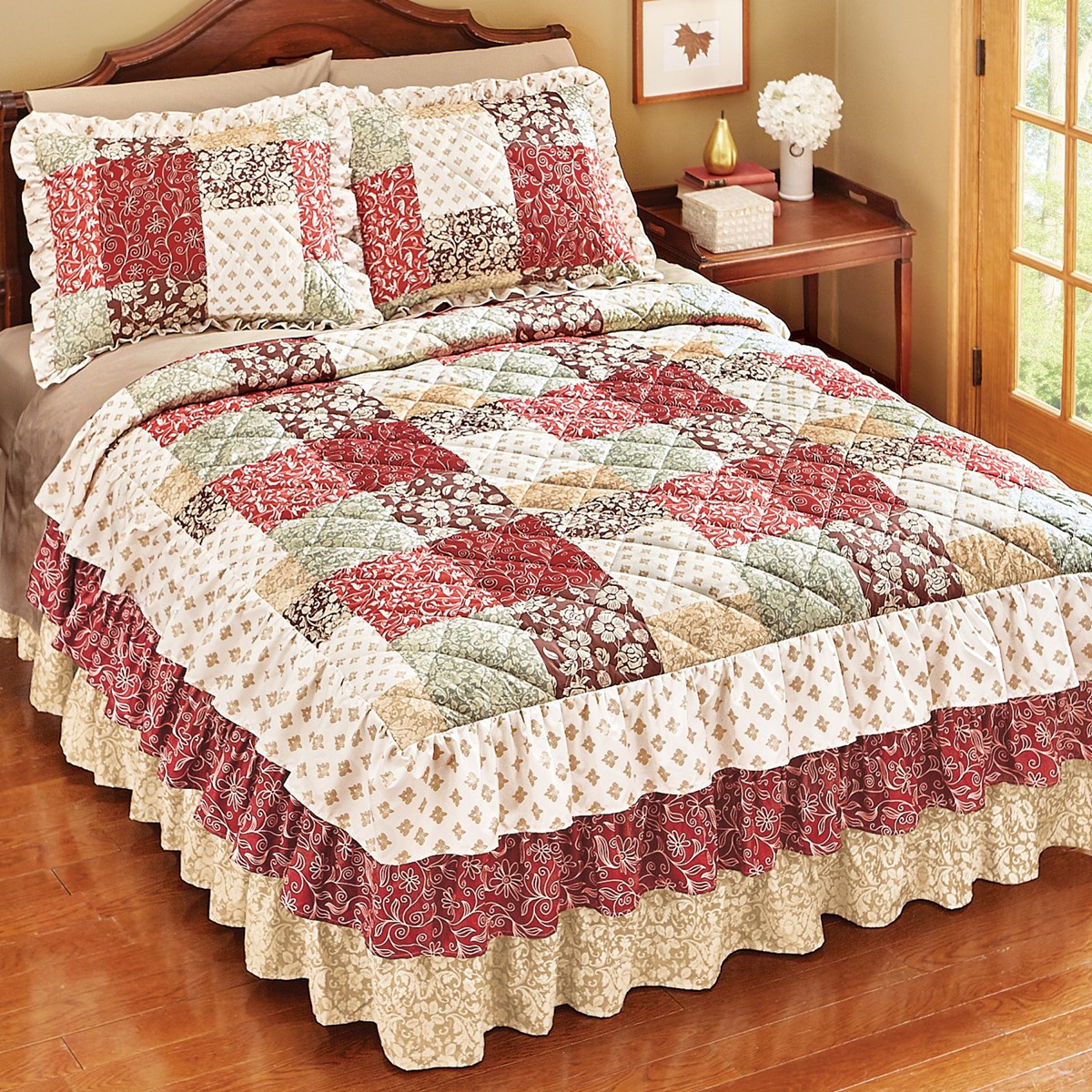 Worthington Patchwork Ruffled Bedspread Collections Etc.