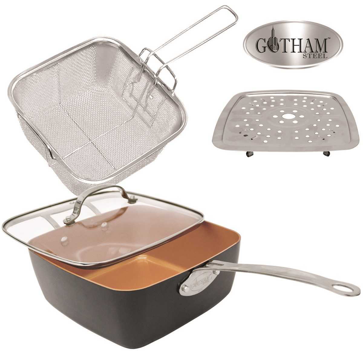Gotham Steel Deep Square Pan Set 4 pc Collections Etc.