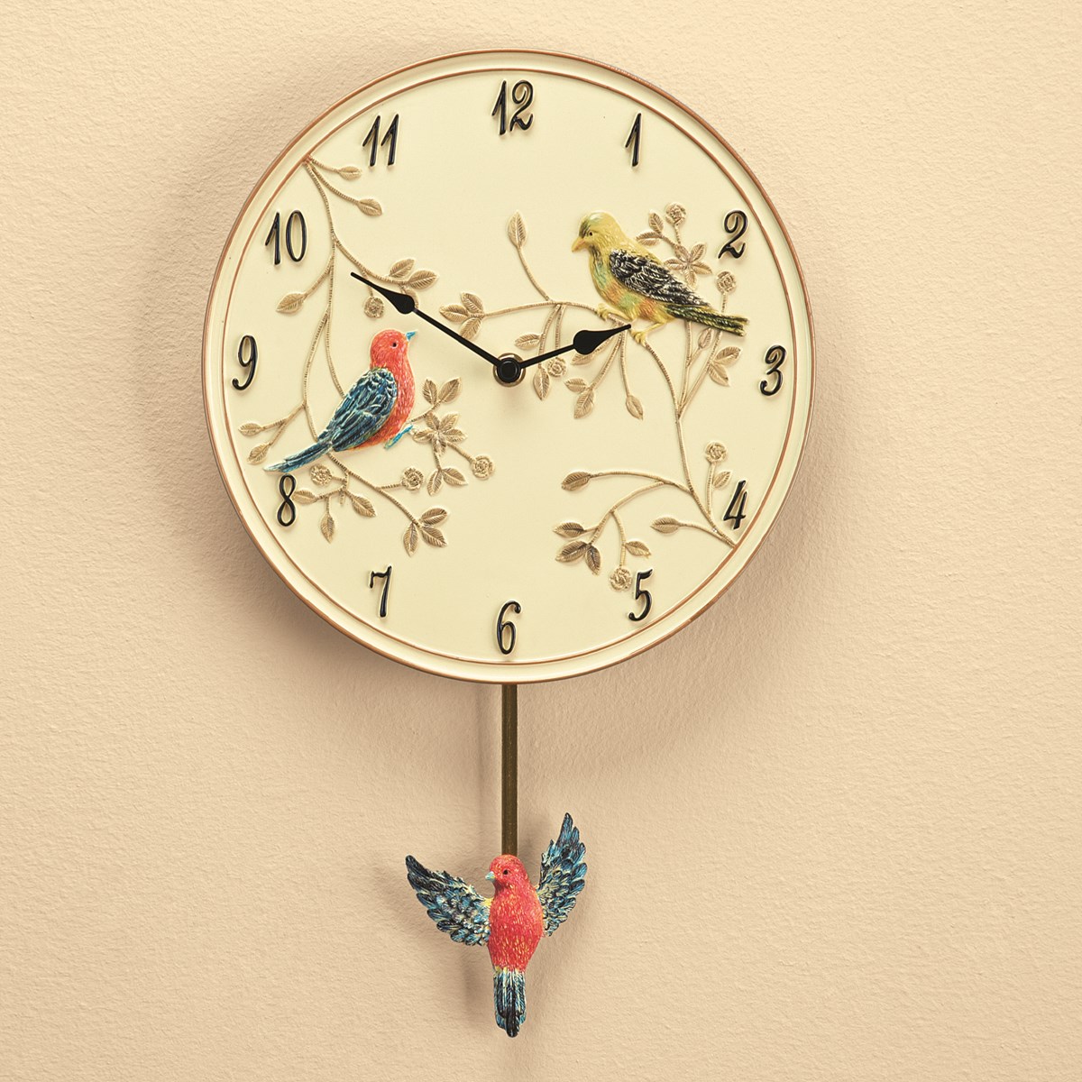 Birds on a Branch Pendulum Clock Collections Etc.