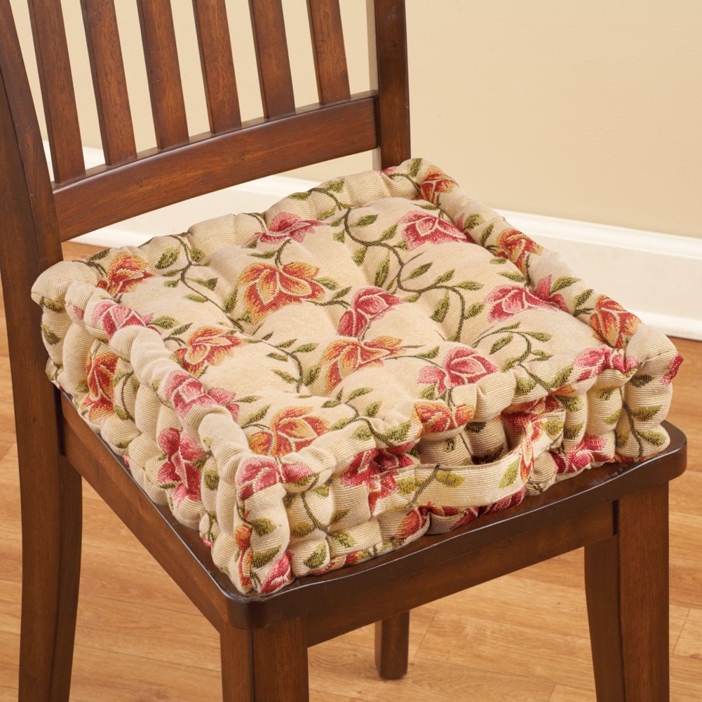 Floral Tufted Chair Cushion Collections Etc.
