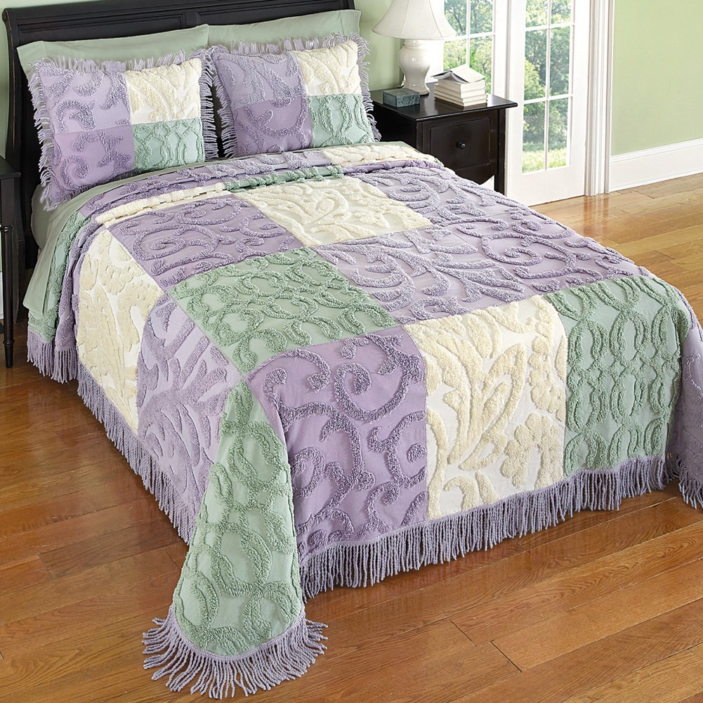 Mariel Patchwork Chenille Bedspread Collections Etc.