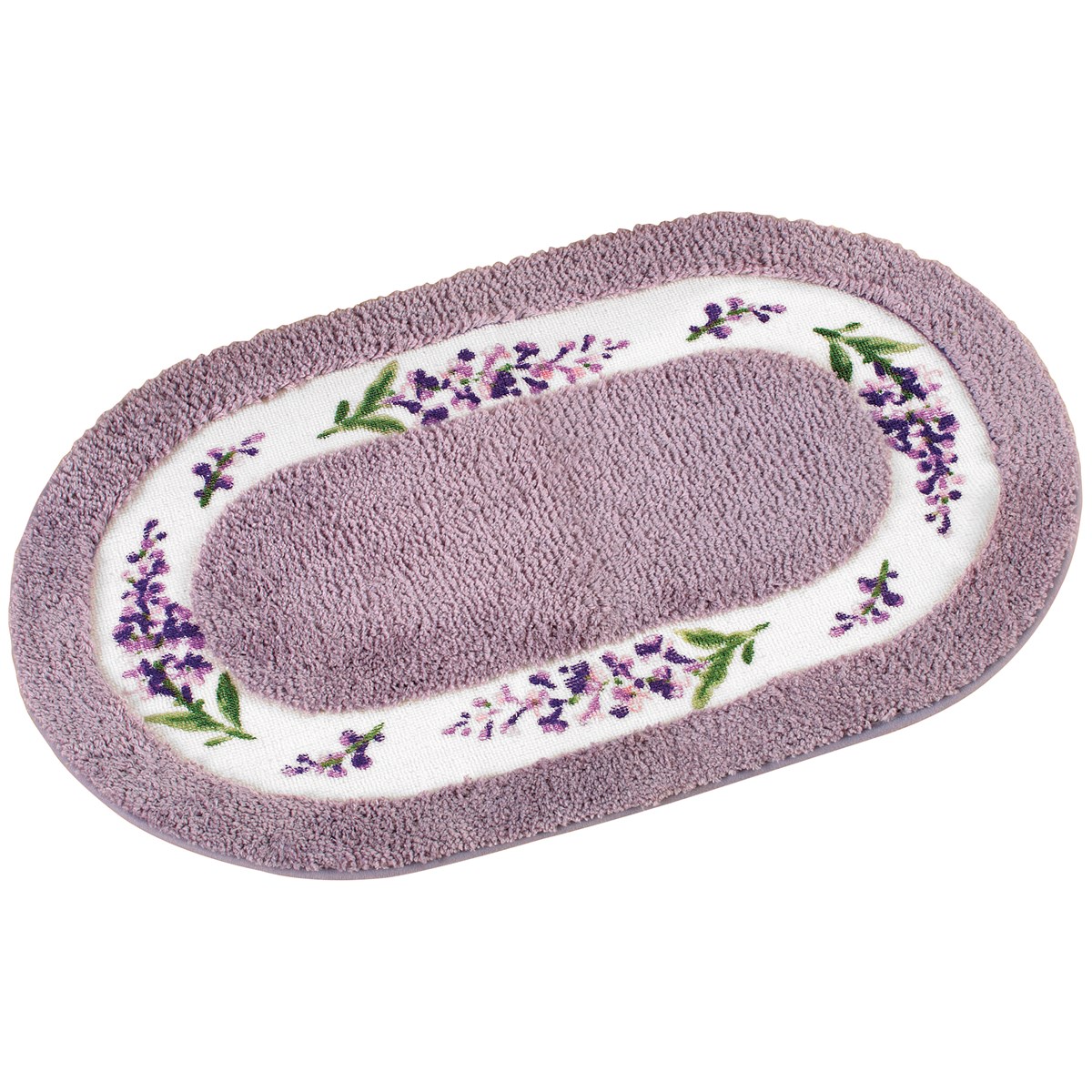 Lavender Floral Bath Mat Collections Etc.