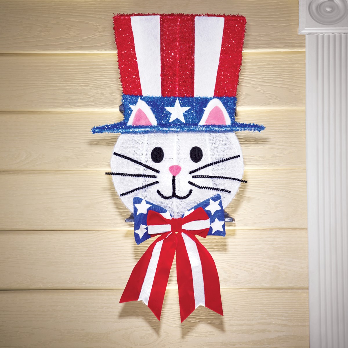 Fourth of July Cat Outdoor Light Covers Set Decoration Collections Etc.