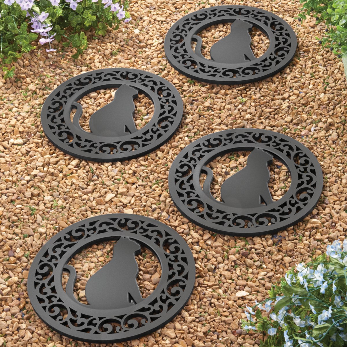Cat Garden Stepping Stones Set of 4 Collections Etc.