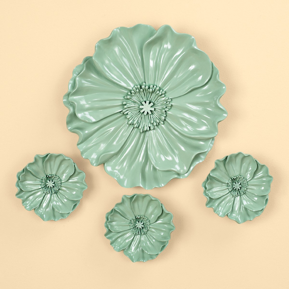 Floral Resin Wall Art Set of 4 Collections Etc.