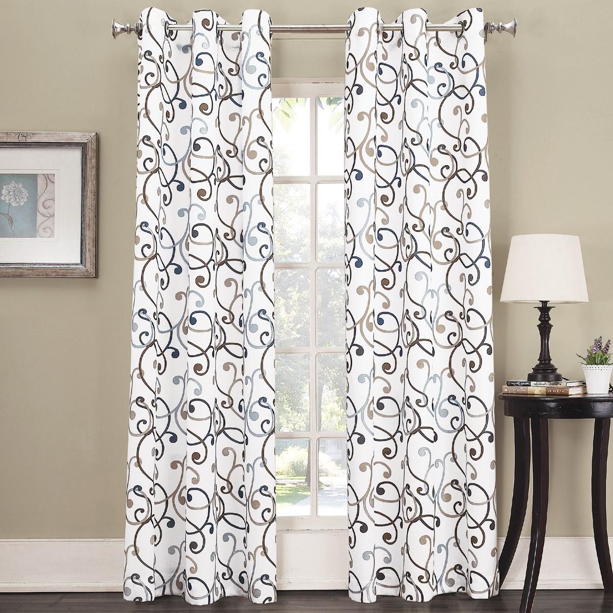 Orson Scroll Design Curtain Panel Collections Etc.