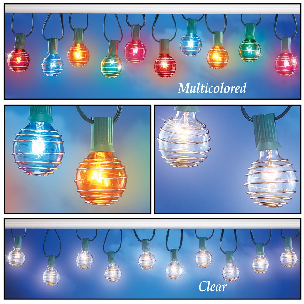 Outdoor Wired Globes String Lights Collections Etc.