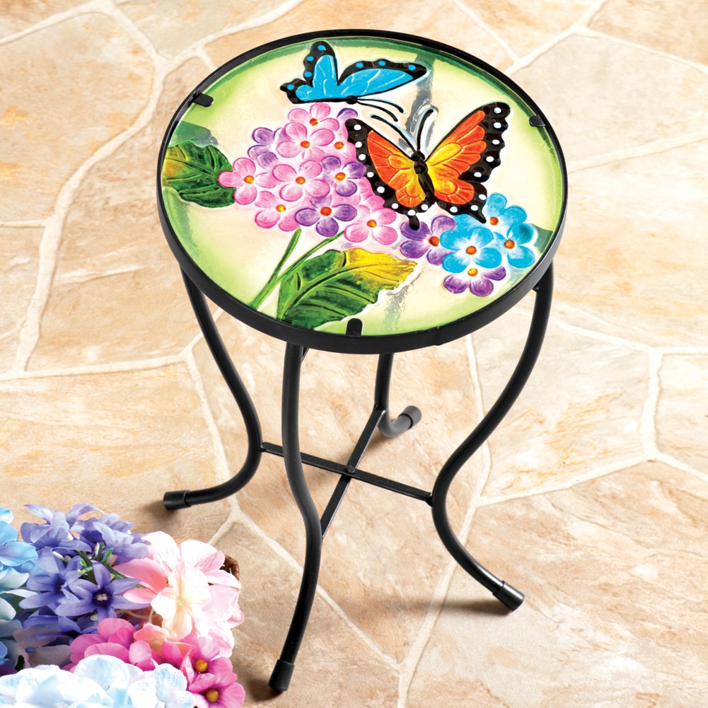 Garden Butterfly Glass Table Collections Etc.