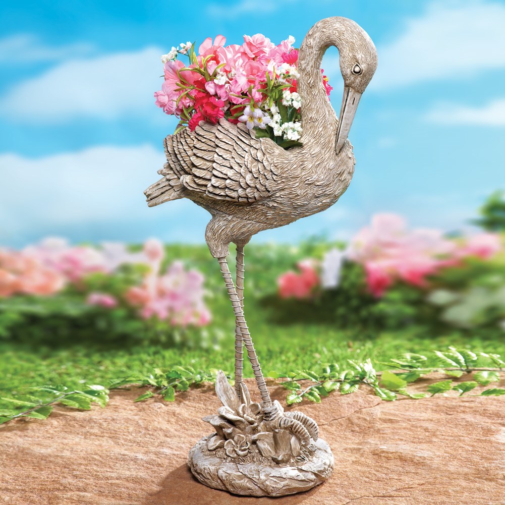 Sea Crane Figurine Planter Collections Etc.