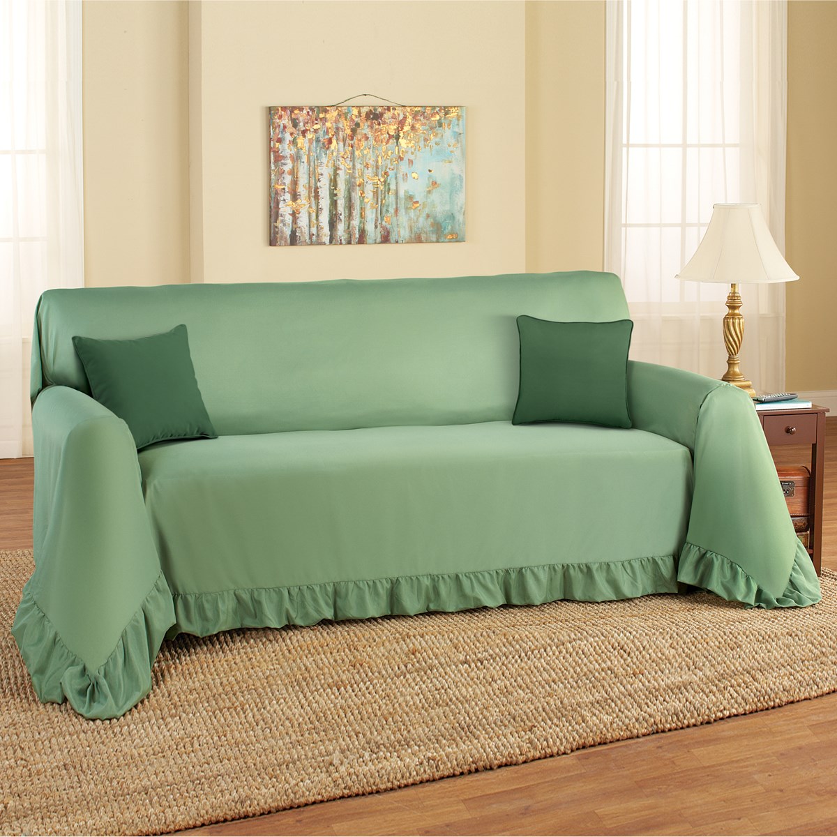 Ruffled Furniture Throw Cover Collections Etc.