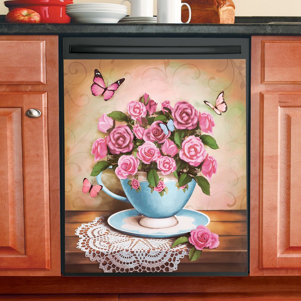 Vintage Roses in Teacup Dishwasher Collections Etc.