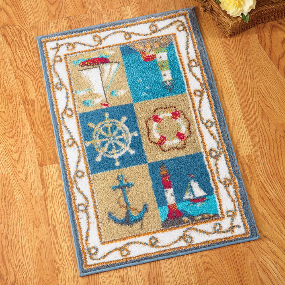 Coastal Nautical Accent Rug Collections Etc.