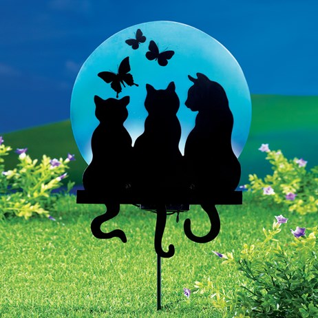 Solar Silhouette Trio Of Cats Garden Stake Collections Etc - Cat Solar Garden Stakes Solar Silhouette Trio Of Cats Garden Stake Collections Etc - Cat Solar Garden Stakes