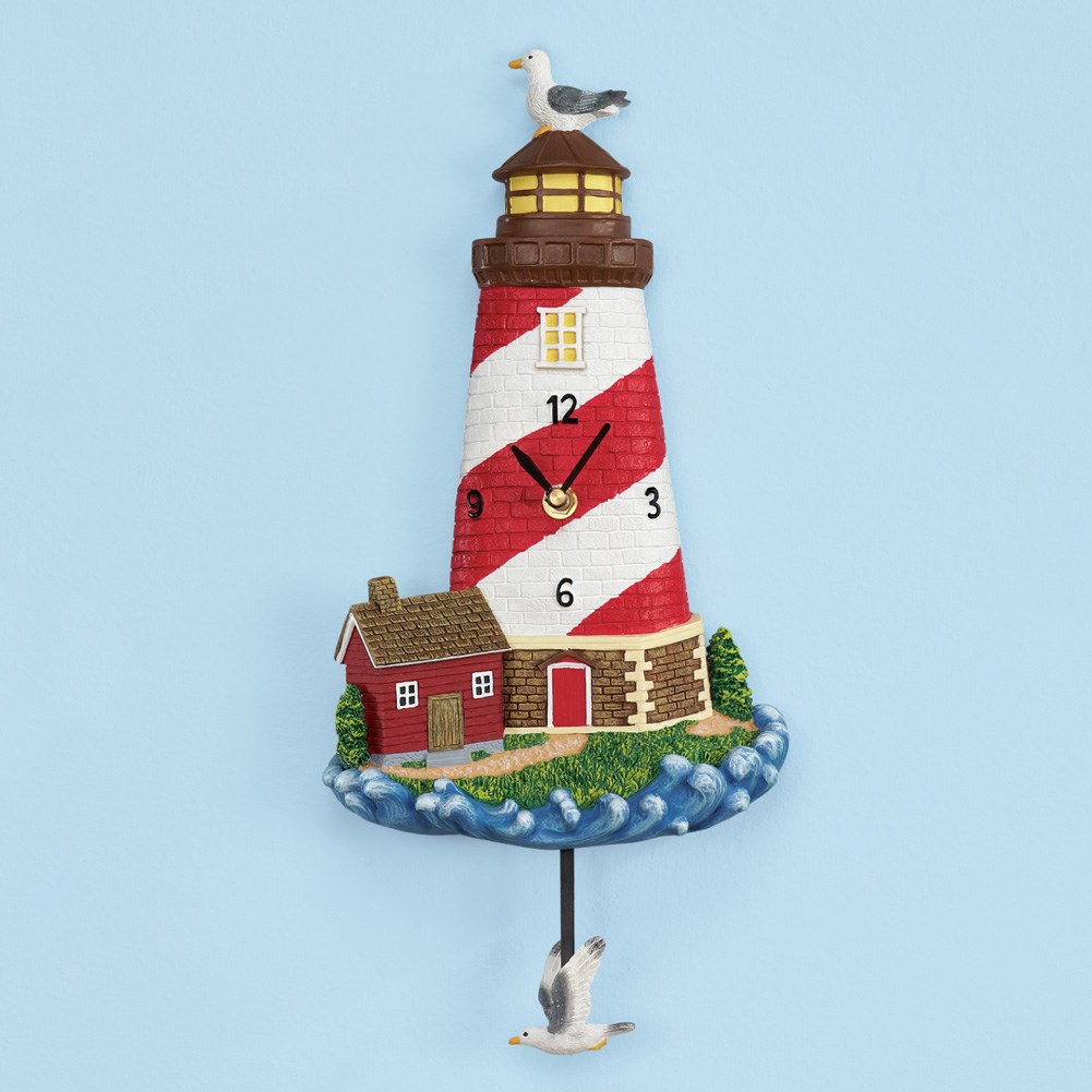 Nautical Lighthouse Wall Pendulum Clock Collections Etc.