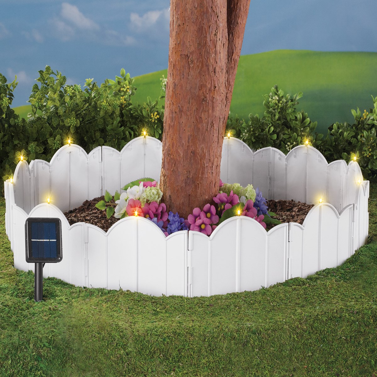 Solar White Garden Border - Set of 12 | Collections Etc.