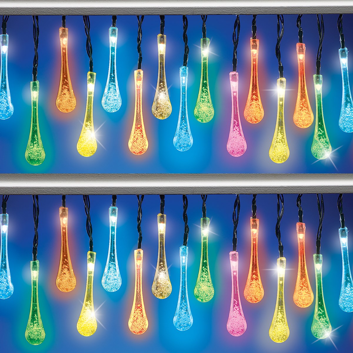 Solar Color Changing Raindrops Light String Collections Etc.
