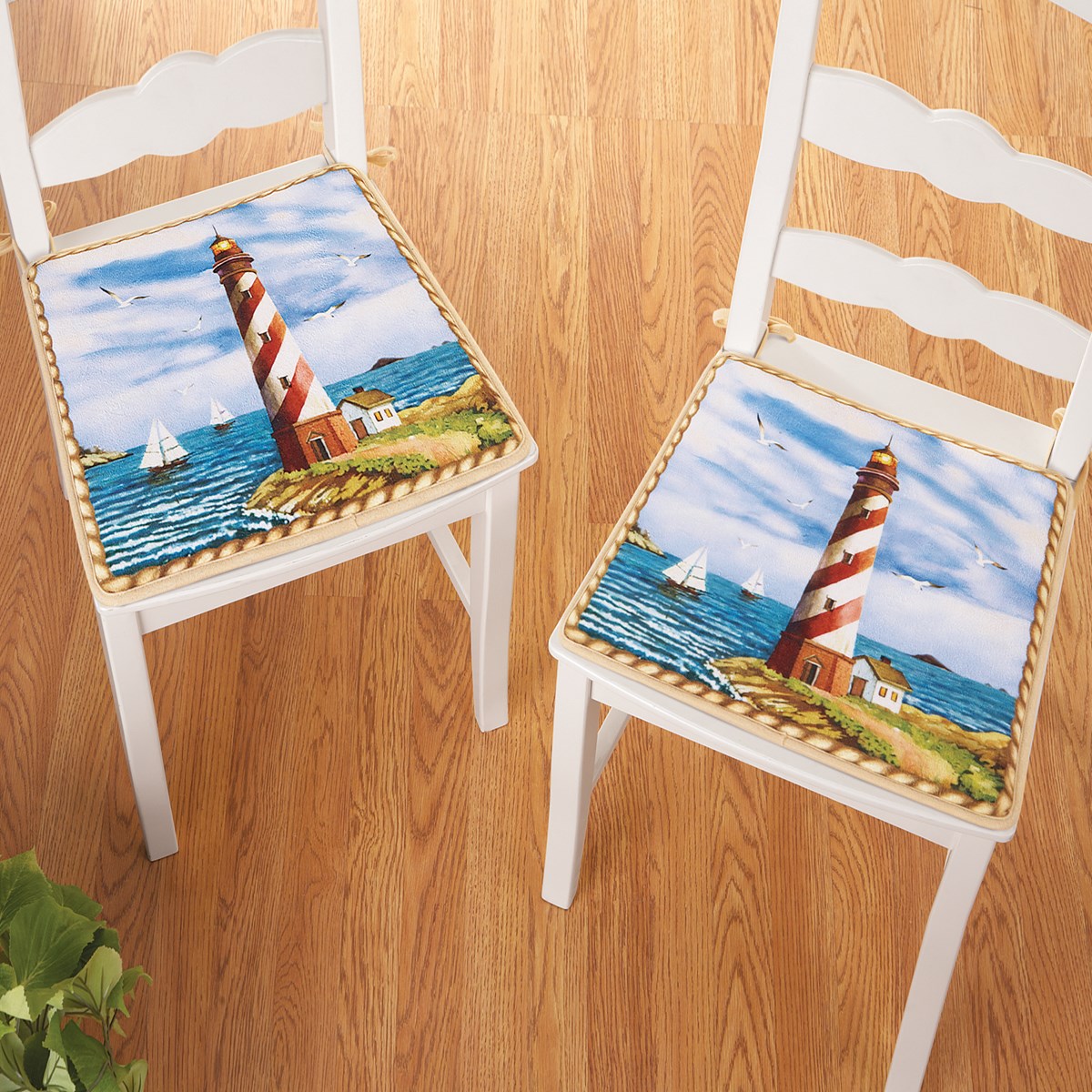 Nautical Lighthouse Chair Pads Set of 2 Collections Etc.
