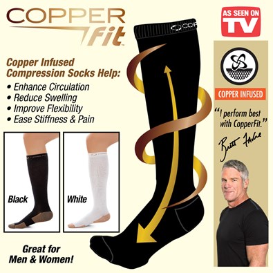 Copper Sole Men's Over The Calf Compression Socks