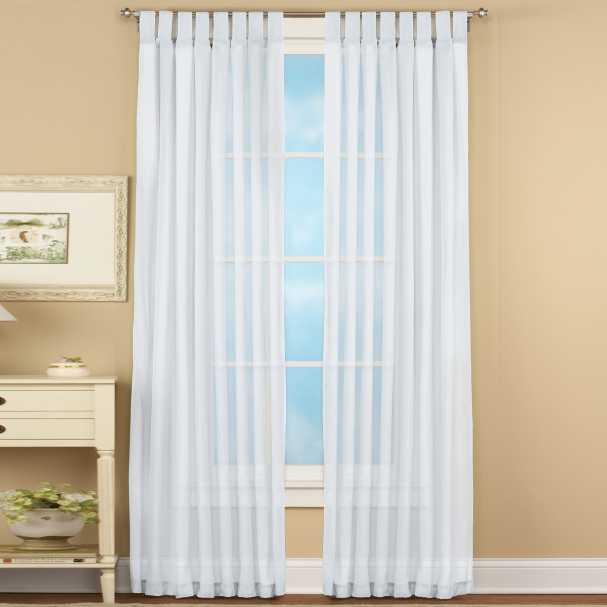 Tab Top Classic Sheer Curtain Panel Collections Etc.