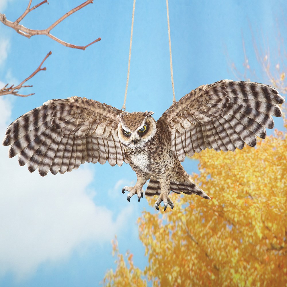 Outdoor Swinging Owl in Flight Collections Etc.