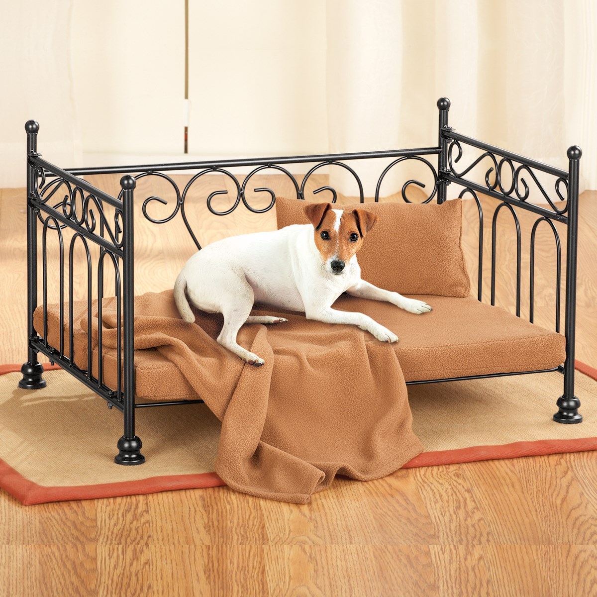 Scrollwork Metal Pet Bed Set Collections Etc.