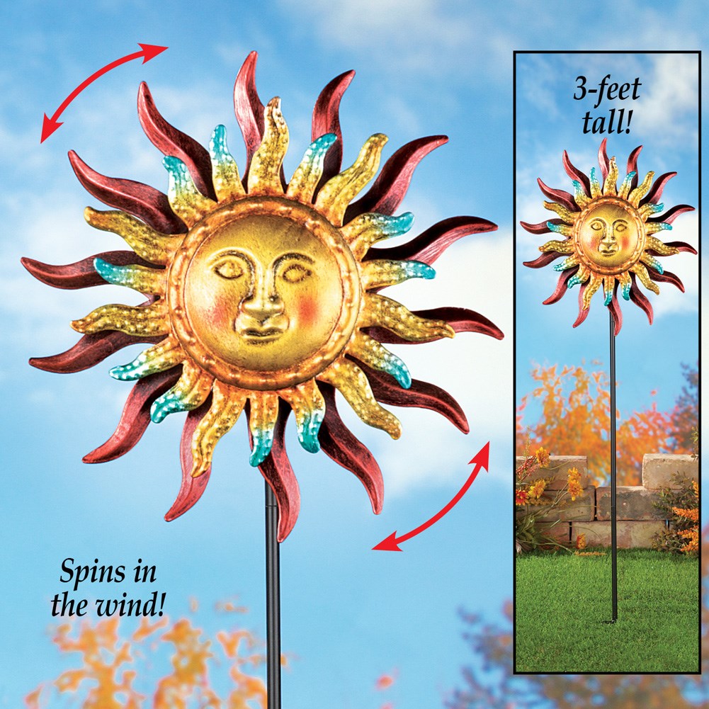 Sun Rays Wind Spinner Garden Stake Collections Etc.