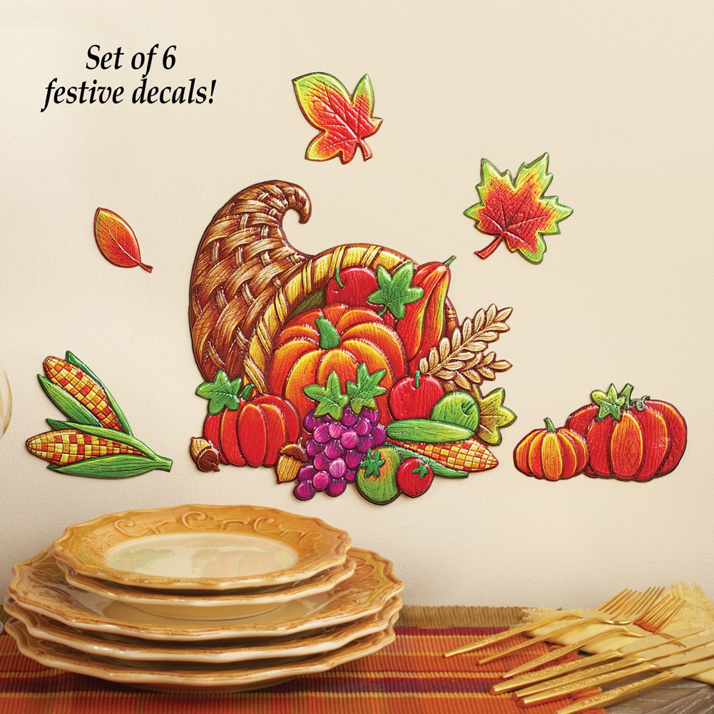 Dimensional Autumn Harvest Decals 6pc Collections Etc.