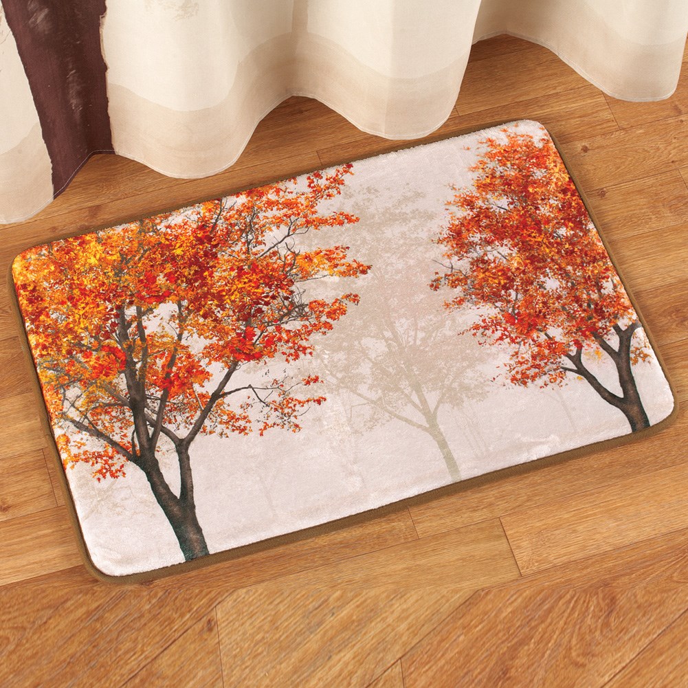 Colorful Autumn Tree Bath Mat Collections Etc.