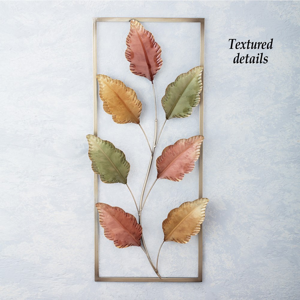 Metal Autumn Leaves Wall Decor | Collections Etc.