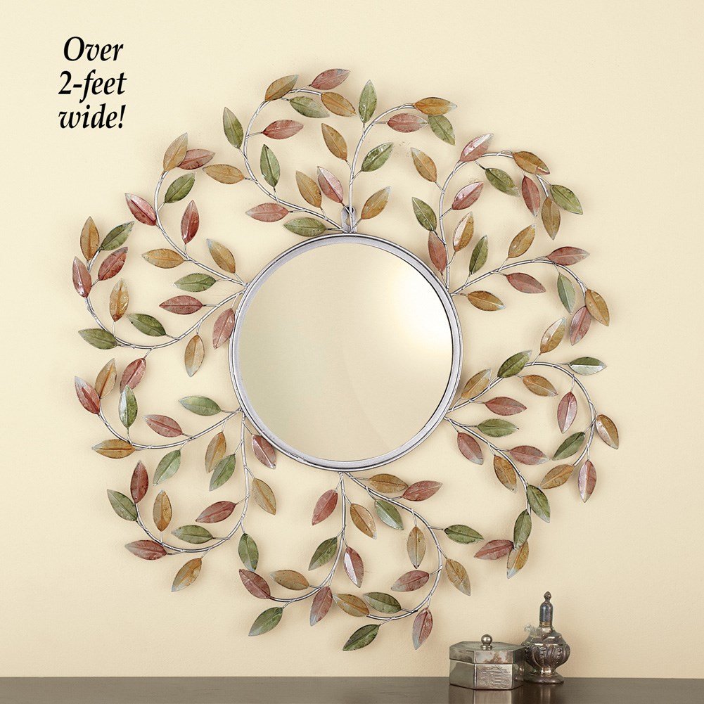 Decorative Metal Leaves Wall Mirror Collections Etc.