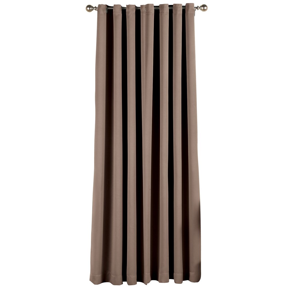 Energy-Saving Blackout Insulated Room-Darkening Thermal Grommet-Top Window Curtain Panel, Taupe, 53"x84"