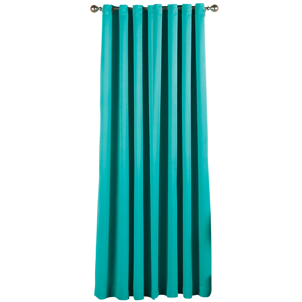 Energy Saving Blackout Curtain Panels, Single Panel, 53"x84" Turquoise, 53"x84"