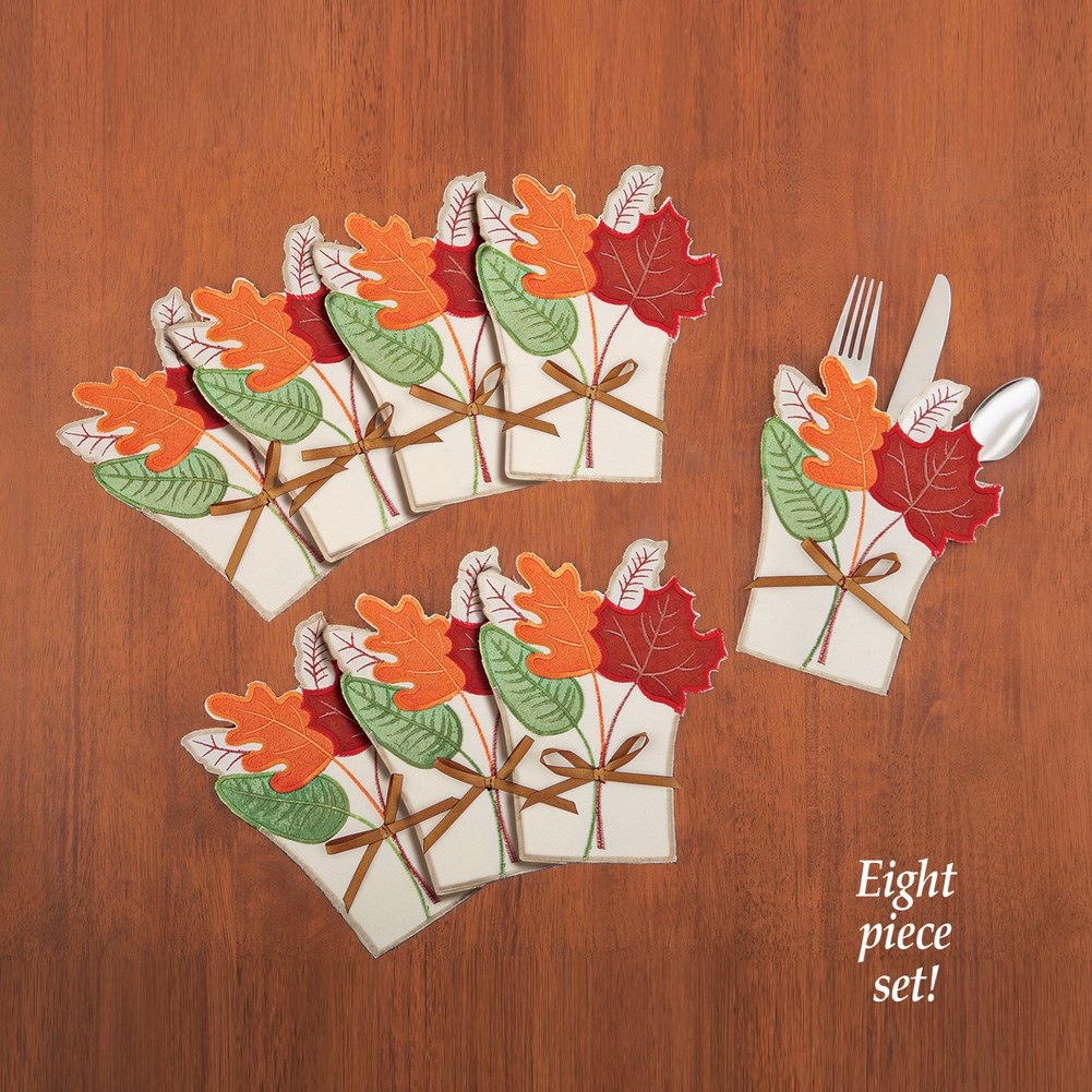 Fall Silverware Holders Set of 8 Collections Etc.