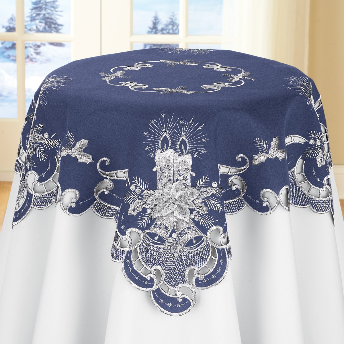 Bells and Candles Christmas Table Linens Collections Etc.