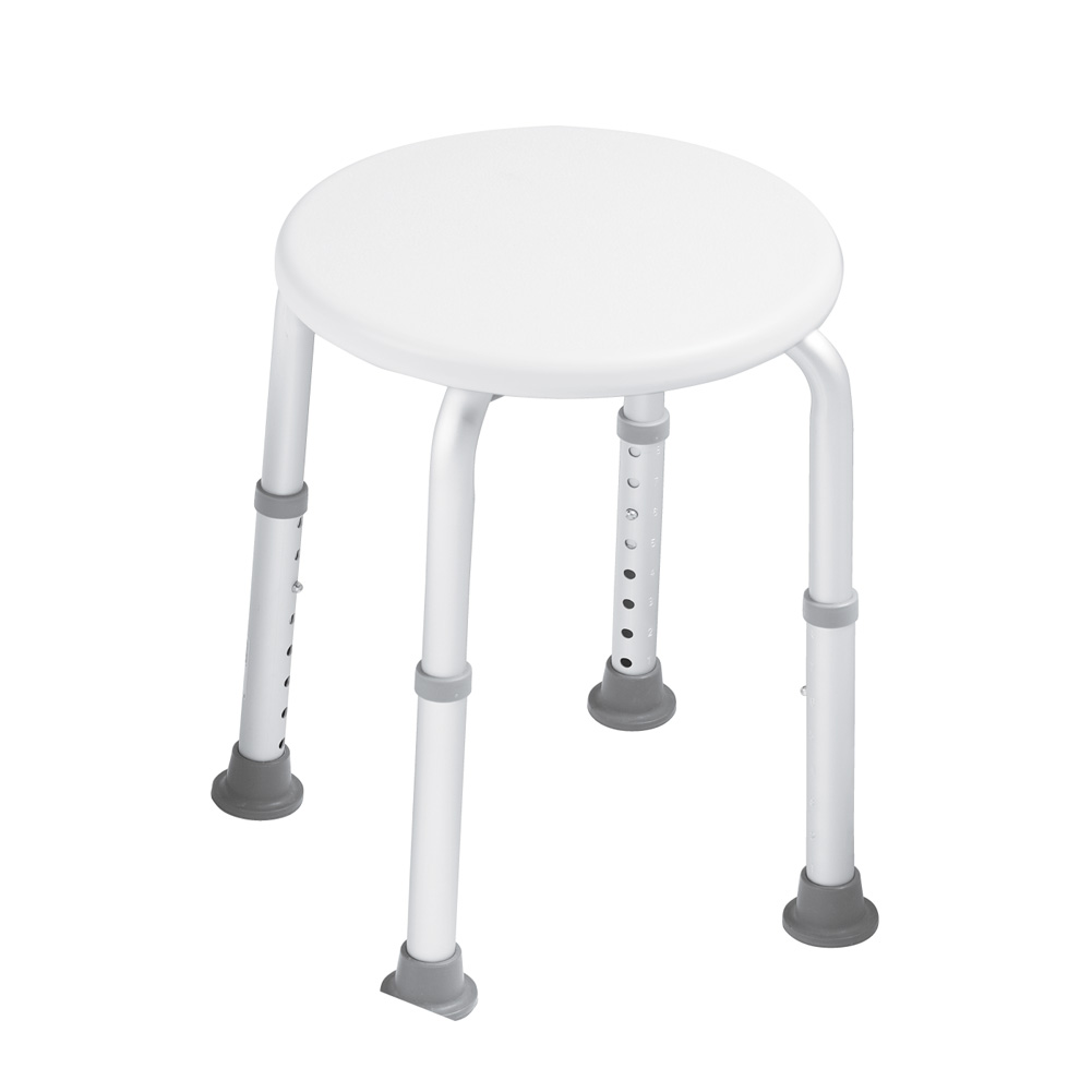 Drive Medical Adjustable Height Bath Stool, White