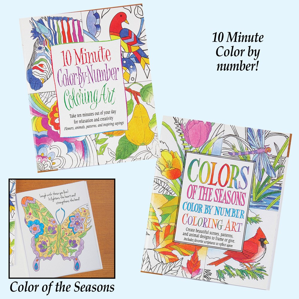 Color By Number Adult Coloring Books | Collections Etc.