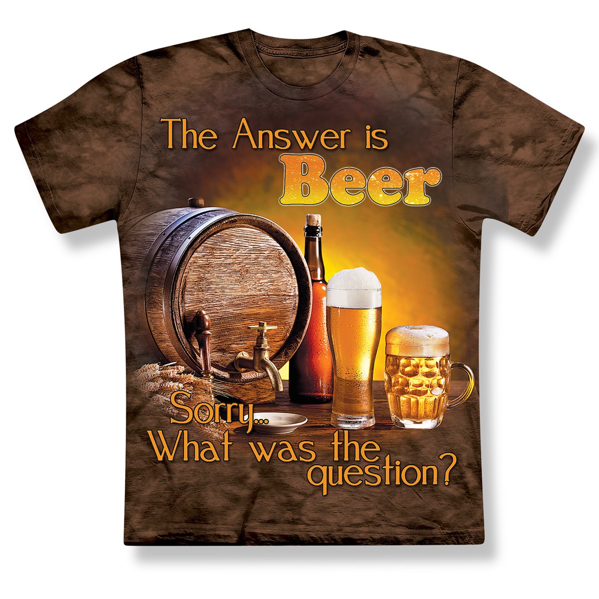 The Answer is Beer Mens Novelty T Shirt Collections Etc.