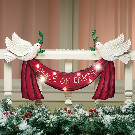 Peace On Earth Doves Solar Decoration Collections Etc