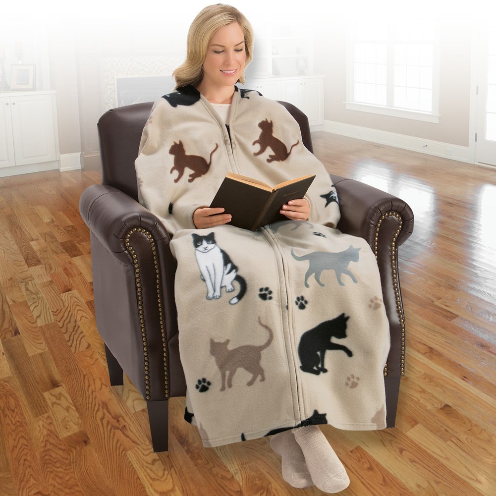 Cat Cuddle Wrap Blanket with Arms Collections Etc.
