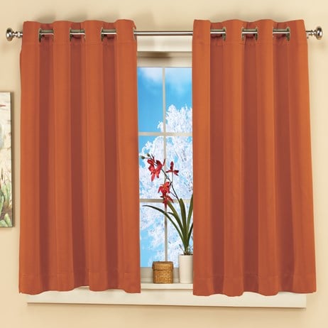 Short Blackout Curtain Panel W Easy Open Close Collections Etc Short Blackout Curtain Panel W Easy, Short Length Curtains