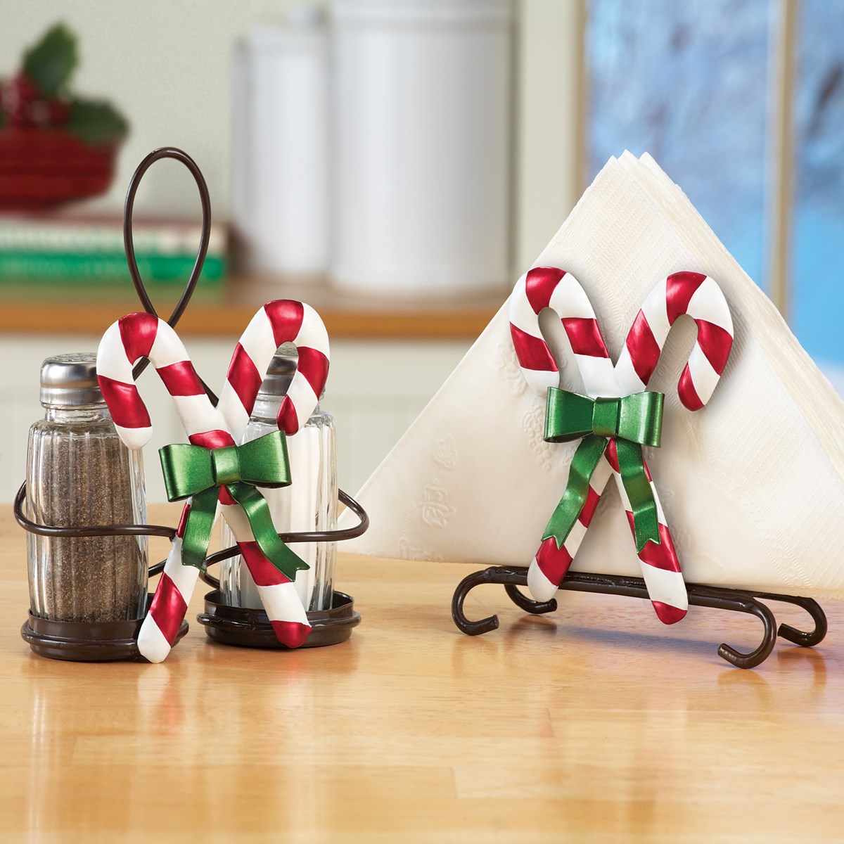 Candy Cane Christmas Kitchen Accessory Set | Collections Etc.