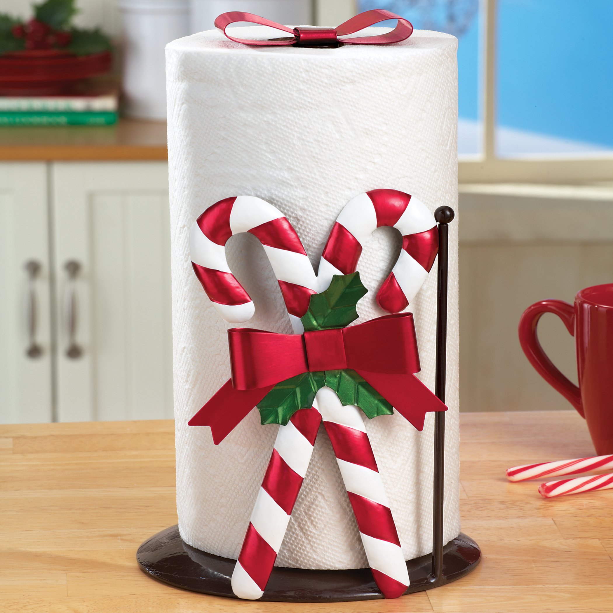 Candy Cane Christmas Paper Towel Holder