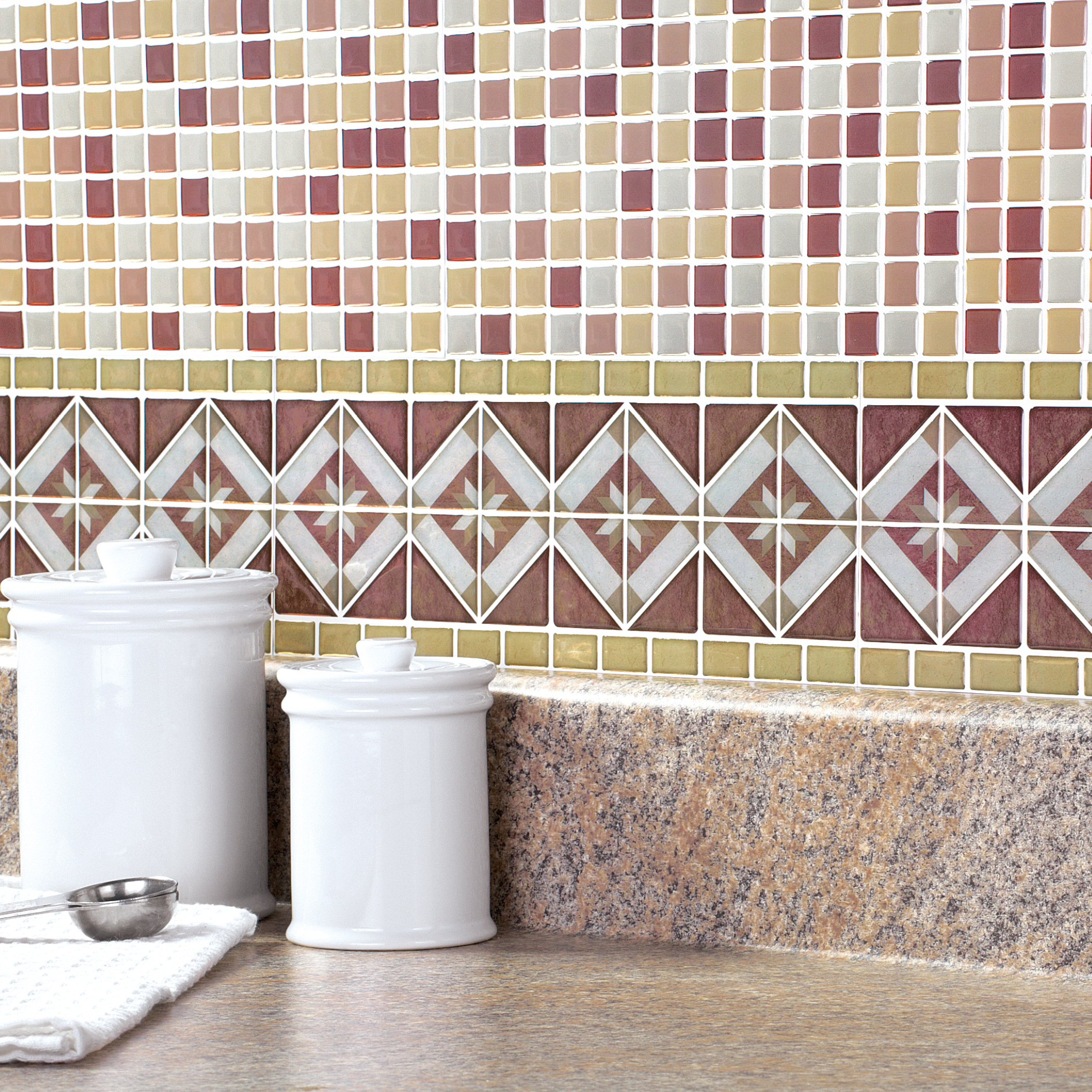 Diamond Tile Peel & Stick Backsplash Border Set Collections Etc. - Diamond Tile Peel & Stick Backsplash Border Set Collections Etc.