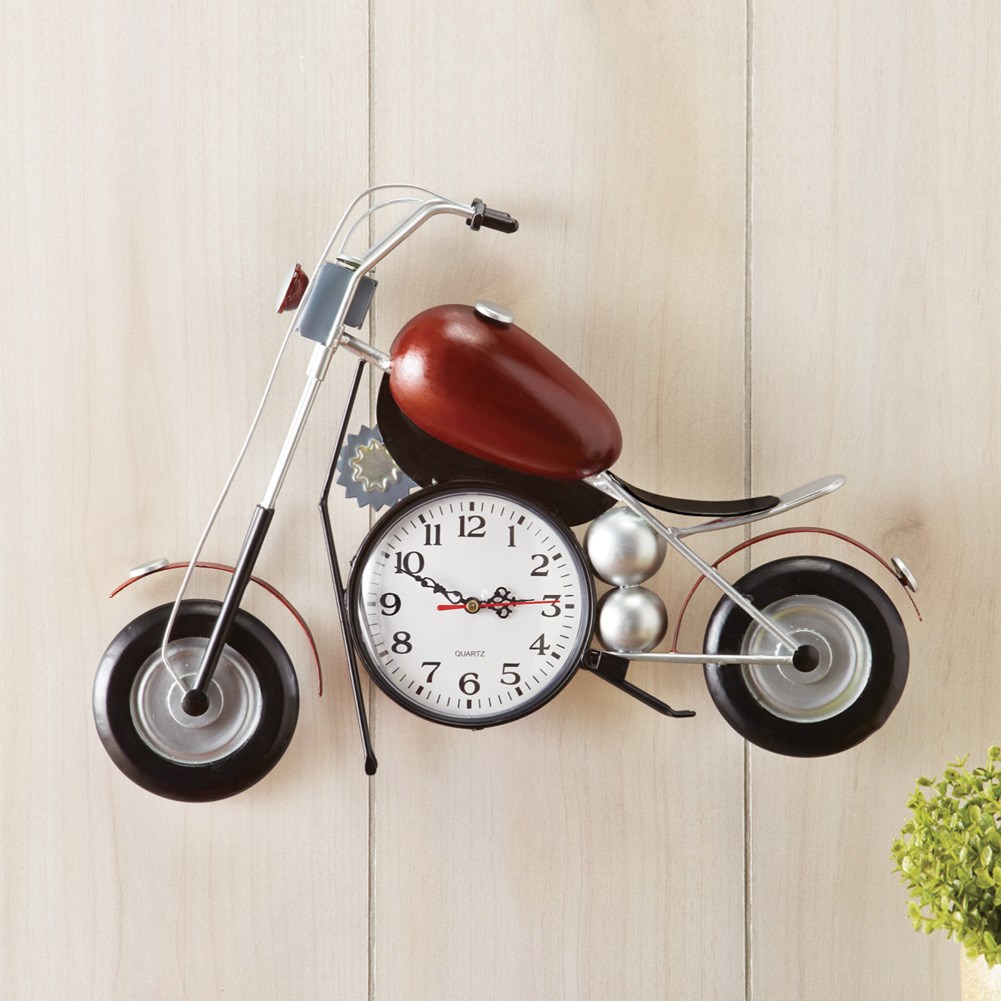 Vintage Motorcycle Metal Wall Clock Collections Etc.